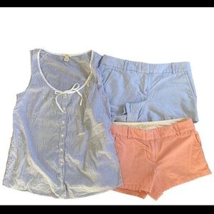 J Crew Bundle | Lot | 2 Pairs Shorts | 1 Top |